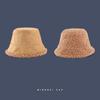 Autumn and Winter Warm Double-sided Morandi Color Fashionable and Versatile Korean Style Basin Hat for Men and Women's Lamb Wool Fisherman Hat