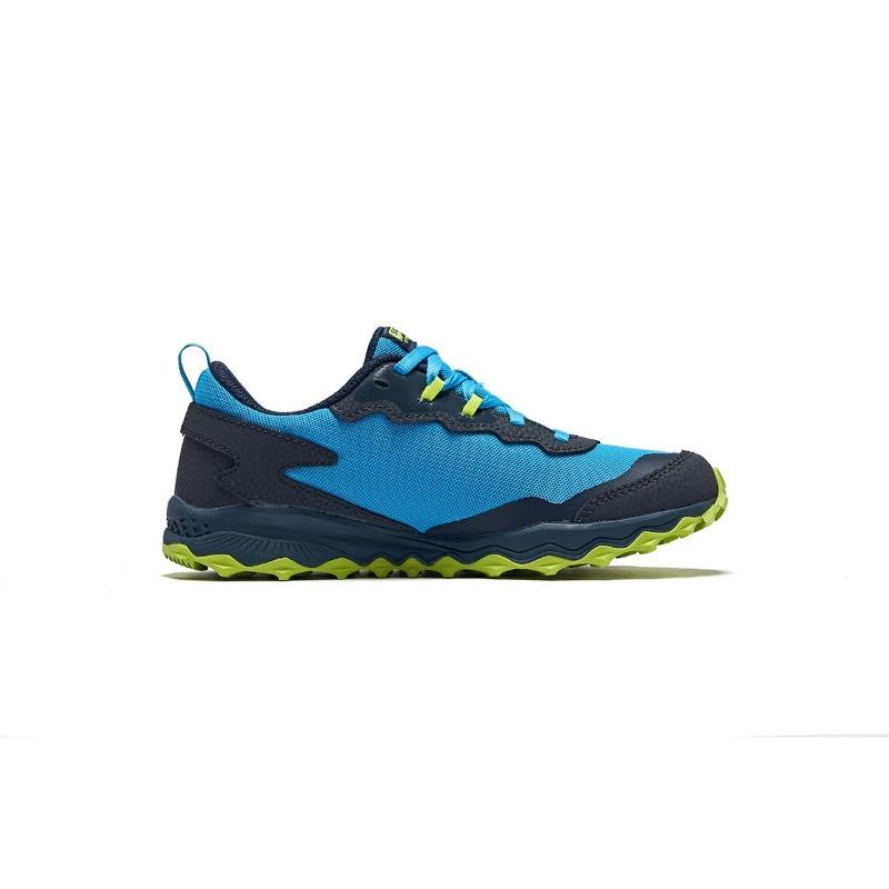 Saucony PEREGRINE KDZ kids low-top trail running shoes blue yellow SK267788