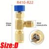 Liquid Safety Valve R410A R22 Air Conditioning Refrigerant Tool 1/4 "Safety Adapter Air Conditioning Repair And Fluoride