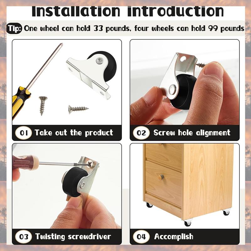 2025 Trend Small Caster Rigid Non-Swivel Fixed Caster With Metal Top Plate For Furniture, Small Appliances With Screws