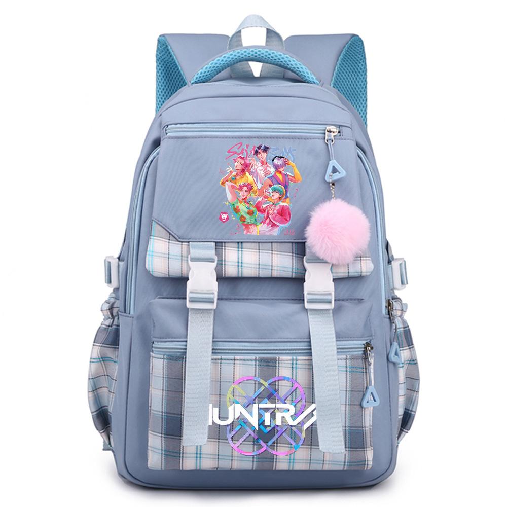 Anime Cartoon K-Pop Printed Large Capacity Backpack for Teenger Student Girl Boy Schoolbag Bookbag Kid Gift Women Waterproof Travel Bag Mochila