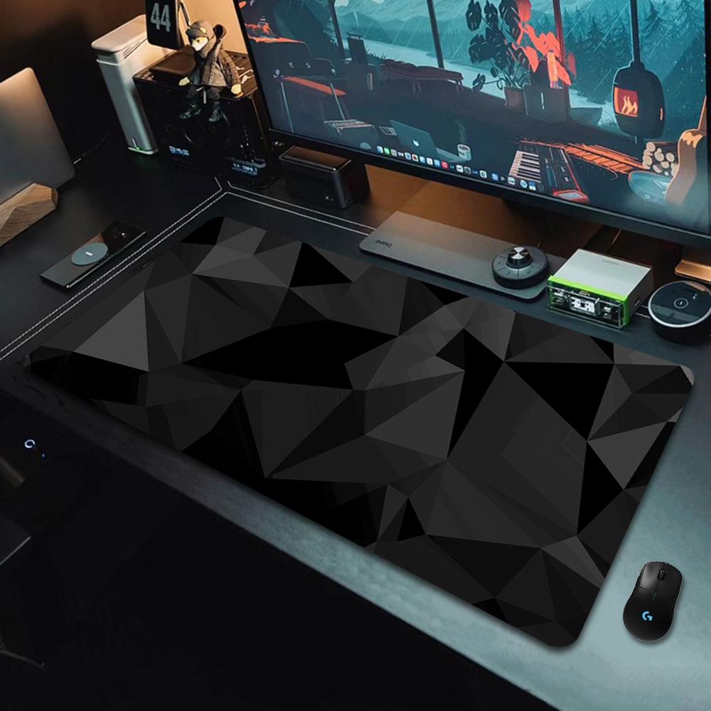 Игровой коврик для мыши с узором из многоугольников D Geometry, прочный резиновый коврик для стола, подходит для офиса и игр
