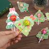 30pcs Christmas Lollipop Card Xmas Tree Candy Holder Card Sweet Sugar Packaging Decoration New Year Party Kids DIY Gift Supplies