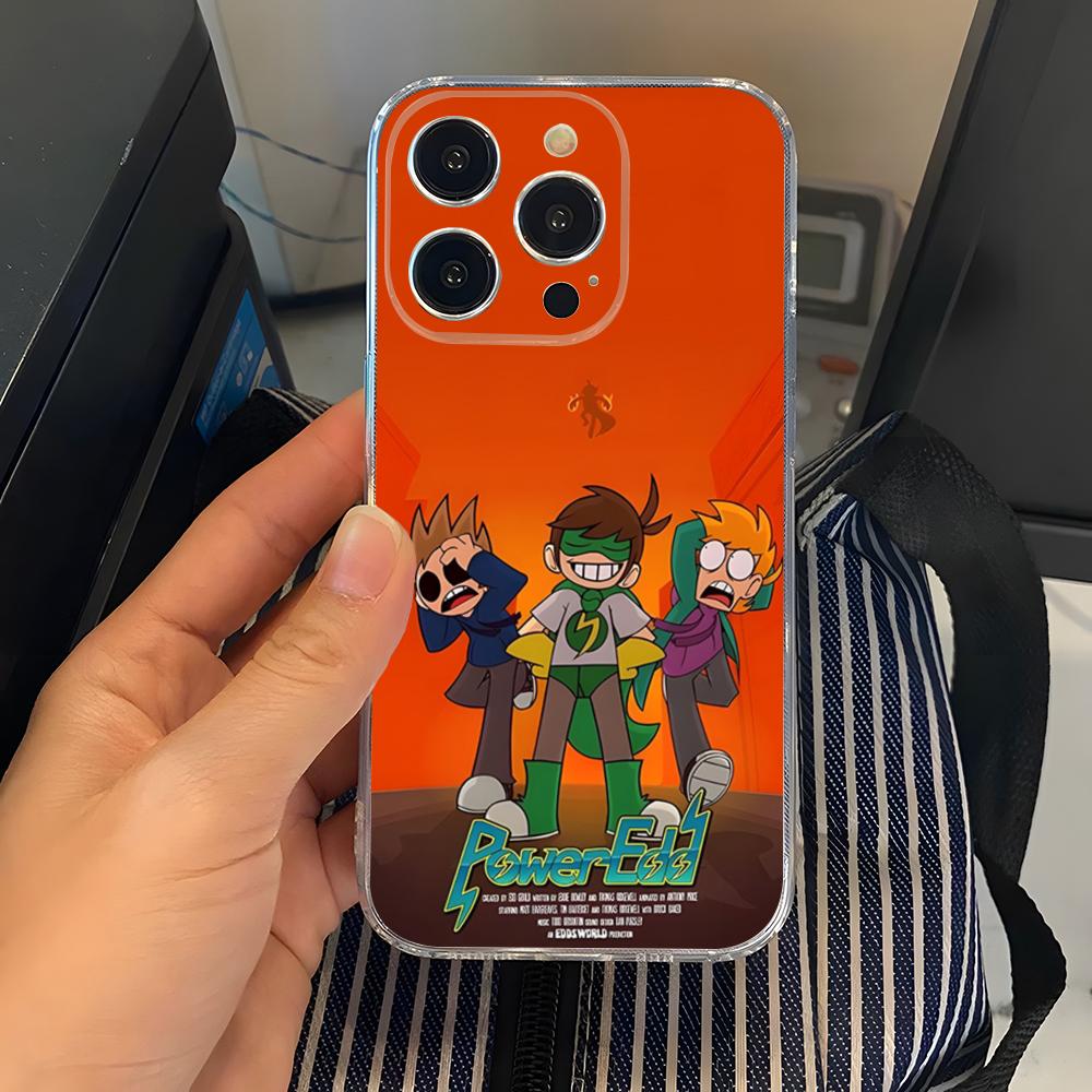 Игровой чехол Eddsworld Прозрачный Для iPhone 15 17 Pro Max 16 14 Pro 11 12 Pro 13 X XR XS SE Задняя крышка