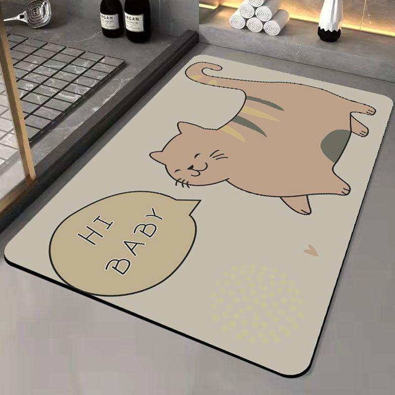 Коврик для пола из диатомовой грязи, впитывающий нескользящий коврик, бытовой коврик для двери, быстросохнущий коврик для туалета, ванной комнаты, душа, коврик для пола