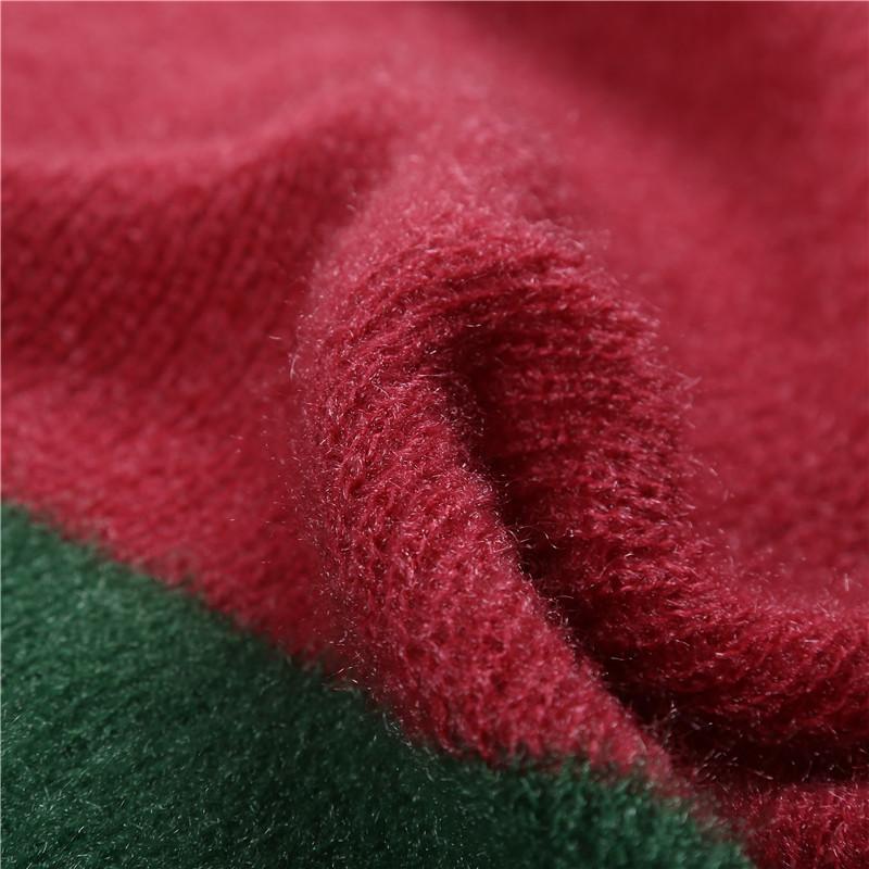 Autumn and Winter Colorful Striped Wool Scarf, Rainbow Color Matching Striped Scarf, Scarf, Female