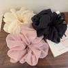 Solid Color Chiffon Scrunchies Sweet Oversized Hair Ropes Women Hair Scrunchies  Hair Accessory