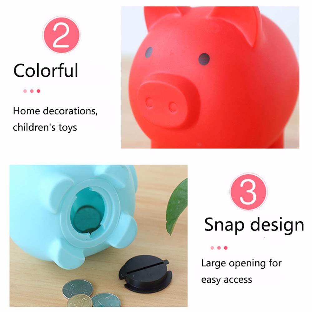 Small Pig Shaped Shatterproof Kids Toy Money Bank Birthday Gift Piggy Bank Coins Storage Box