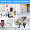 1Set Artist Easel Stability Art Board Clips Adjustable Black DIY Easel Tray Aluminum Alloy