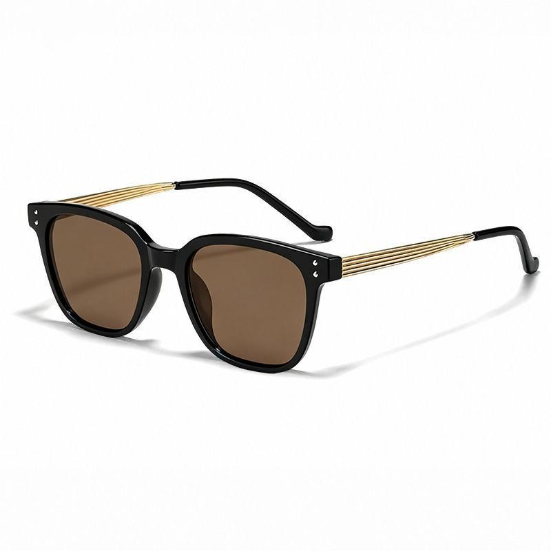 Popular sunglasses, square sunglasses, high-quality black-frame plain artifact, sunshade and sunscreen, sunglasses A