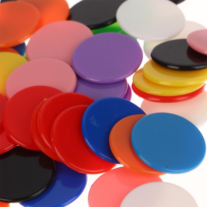 100 шт. 25 мм Монтессори обучающая математическая игрушка пластиковые фишки для покера фишки для бинго маркеры жетоны семейный клуб вечеринка игрушка для подсчета