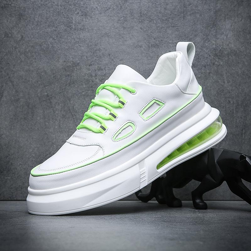 Высокие мужские туфли осень-зима новые модные мужские туфли на толстой подошве с воздушной подушкой белые туфли для спорта и отдыха на доске универсальная модная обувь