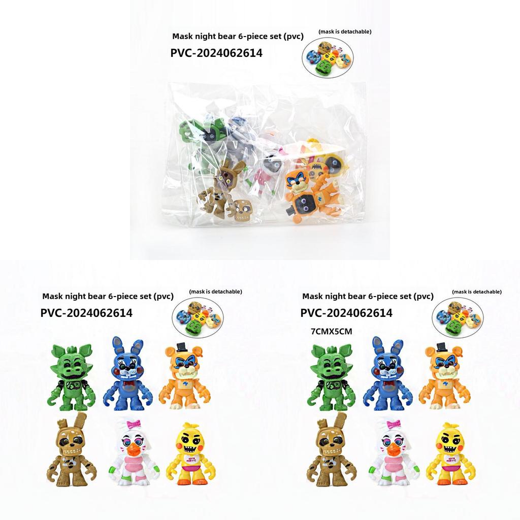 Набор коллекционных фигурок из ПВХ Five Night At Freddys для фанатов аниме