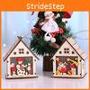 Led Light Wood House Adorable Christmas Tree Hanging Ornaments For Holiday Decor