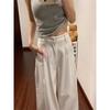 High-Waisted White Wide-Leg Pants - Plus Size, Slimming, Pear-Shaped Fit, Casual Autumn 2025