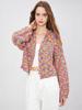 High-End European Floral V-Neck Long-Sleeve Knitted Cardigan for Women