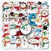 50 Snowman Doodle Cartoon Christmas Fresh Children's DIY Mobile Suitcase Stickers Waterproof