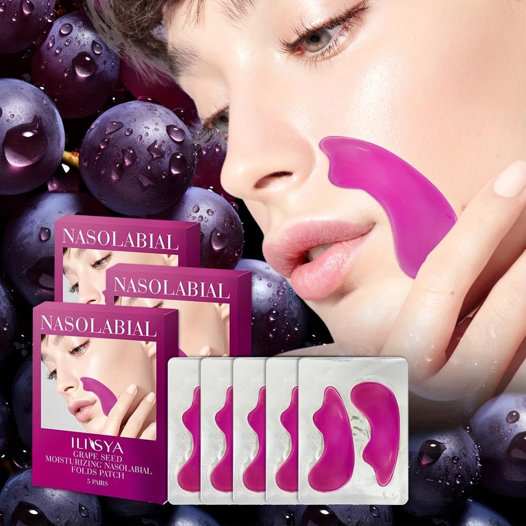 1/3/5 Pairs Hyaluronic Acid Collagen Lifting Stickers Tighten, Moisturize Wrinkled Skin, Reduce Fine Lines, and Plump Up Facial Corners Skin Care