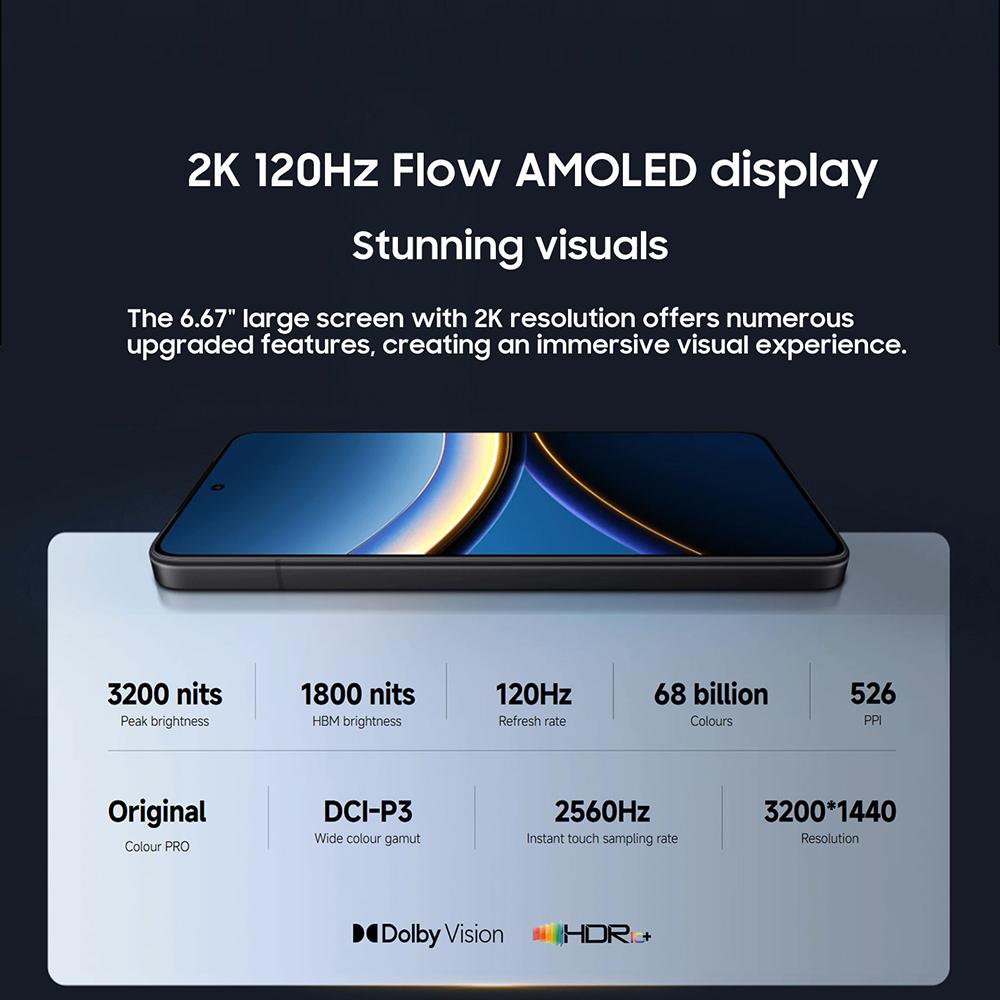 Xiaomi Смартфон Redmi K80 50 МП Тройные камеры Съемка Офис Прямые трансляции Игры Мобильный телефон Redmi K80 Китайская версия