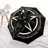 "Satanic Goat Head Umbrella, Cute Umbrella with Cute Design, Portable 3-Fold Compact Umbrella for Men & Women, Valentine's Day Mother's Day Gift S446
