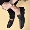 Мужские мокасины Slip on Flats из натуральной кожи Мужские лоферы Легкие мужские туфли класса люкс Итальянская обувь Обувь для вождения Модные туфли