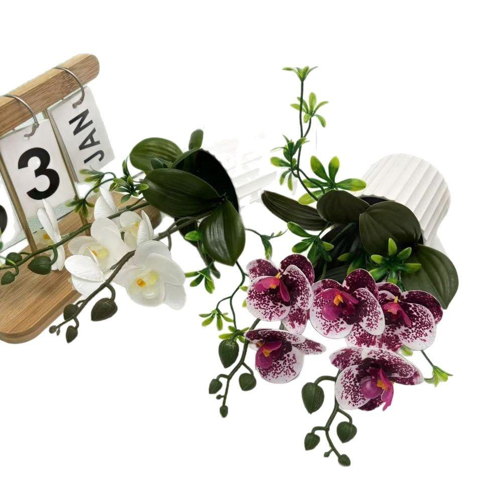 Fake Butterfly Orchid Flower With Pot For Indoor Home Decor And Greenery Enhancement