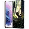 Художественный черный кот Звездная ночь Чехол для телефона для Samsung Galaxy S24 Ultra S23 FE S22 S20 S21 5G S10 S9 Plus S10E S8 Прозрачный чехол