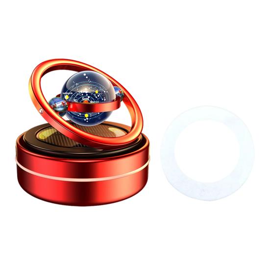 Portable Kinetic Molecular Heater Double Ring Auto Rotating Solar Heater Mini Kinetic Heater Car Oil Diffuser Living Room Bathroom Car Air Freshener