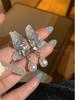 Серьги-бабочки из серебра 925 пробы с кристаллами и жемчугом - легкий роскошный стиль