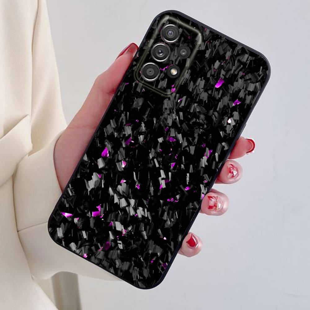Cool Carbon Fiber Pattern Painting Phone Case For Samsung S24,21,22,23,30,Ultra,20,Plus,Note,10,9,Black soft silicone case TPU