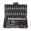 46-Piece Metric Socket Wrench Set Comprehensive Car Repair Tool Kit for Household Use