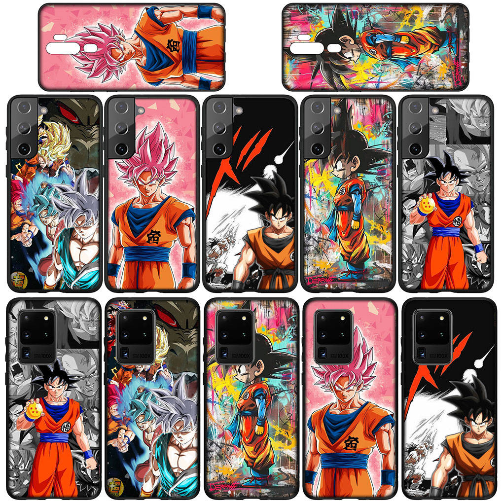 Чехол для телефона Samsung Galaxy S24 S23 iPhone 15 14 Xiaomi Redmi Note 13 12 11 8 10 9 Pro Max X XR OPPO A15 Huawei Comics Dragon Ball Z Goku Cover