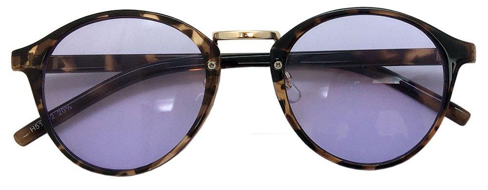 Face Trick Glasses Face Sunglasses Защита от ультрафиолета Модный аксессуар Светлые солнцезащитные очки Boston Type Brown Demi Purple Lens Must-have