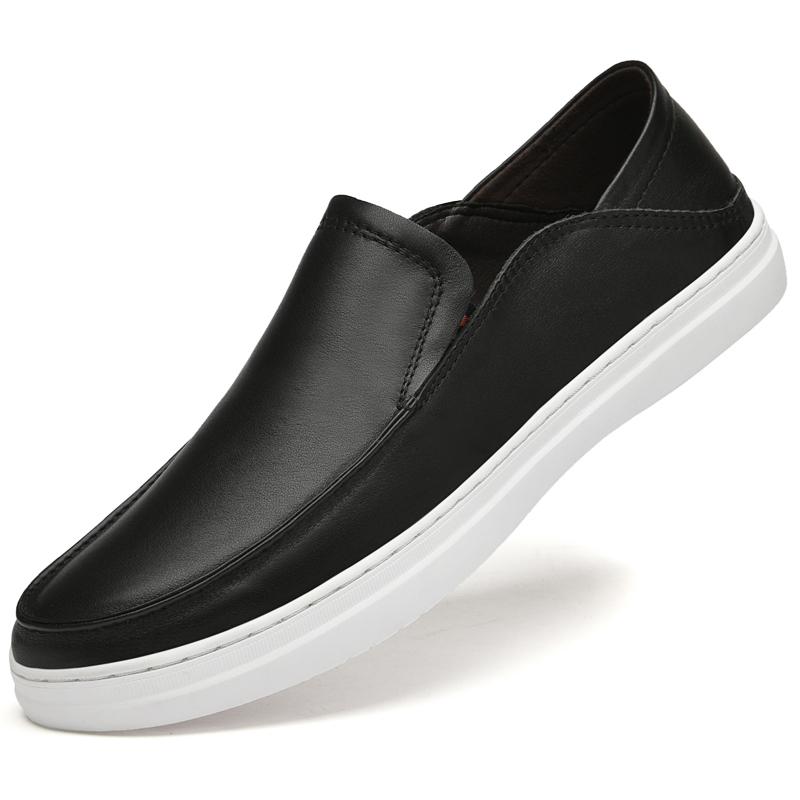 Мода Классика Мужские Летние Удобные Слипоны Британский Стиль Обувь Мужская Повседневная Кожаная Обувь Мужские Лоферы для Свадебного Платья Мужские Легкие