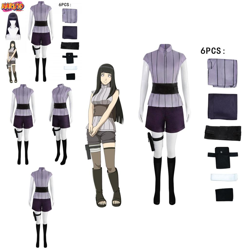 Наруто Хьюга Хината Костюм для косплея Хэллоуин Наряд Карнавальный набор Подарок
