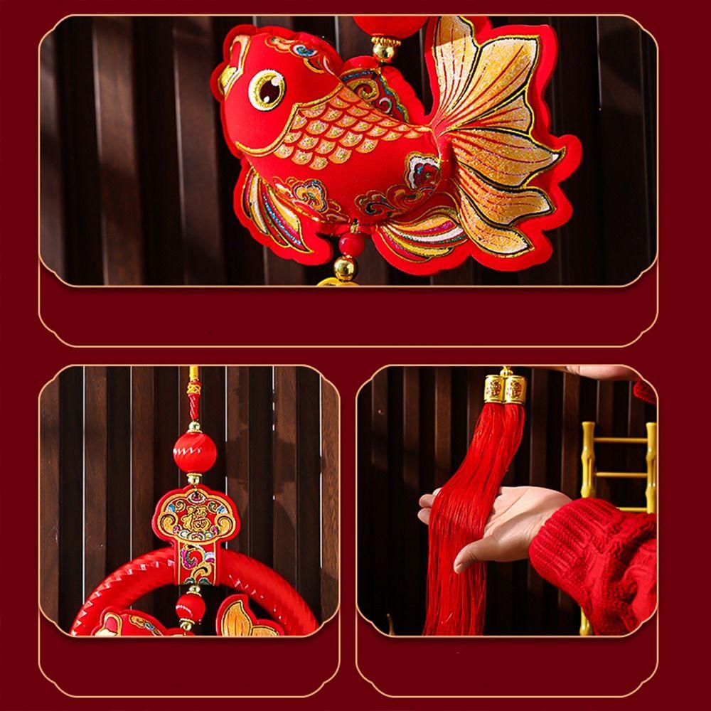 Threefold Chinese New Year Pendants Lucky Spring Festival Decorations Wedding