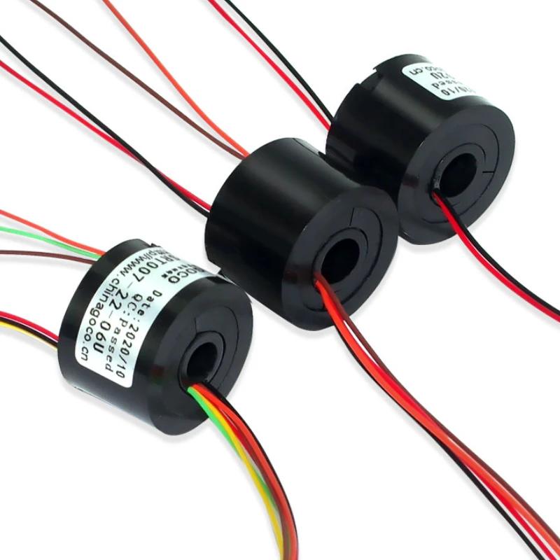 2/4/6 Channels/ Rings slipring with hole Dia.7mm 380V 1.5A electric Slip Ring Hollow shaft/2/4/6 Channels