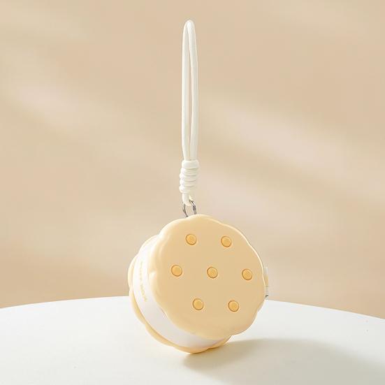 Круглая Пудреница Двухъярусная Разделение Влажного и Сухого Макияжа Чехол для Пуховки Портативный Органайзер для Спонжей Макияжа с Шнурком для Женщин Девочек Дорожное Хранение