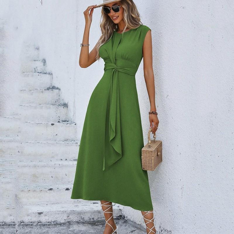 Новое винтажное платье без рукавов больших размеров для женщин, повседневное свободное длинное летнее платье