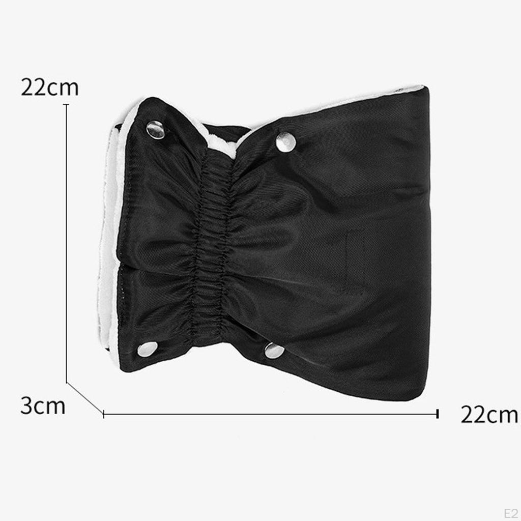 2Pcs Hand Muff Strollers Glove Accessories Waterproof Snap Button Closure Warm Windproof