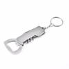 3 In 1 Keychain Beer Bottle Opener Stainless Steel Portable Red Wine Beer Bottle Opener Foil Cutter Corkscrew Kitchen Tool