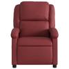 Electric Massage Chair Burgundy Faux Leather