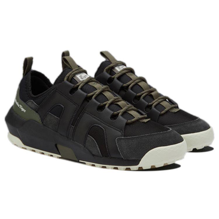 ONITSUKA TIGER Performove Ткань Синтетическая кожа Удобная Спортивная Повседневная одежда Прочная Обувь для образа жизни с низким верхом Унисекс кроссовки Черный 1183B897-002
