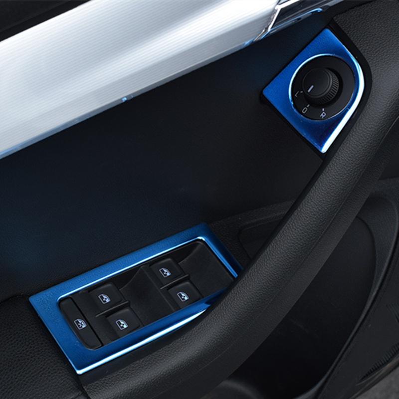 Для Skoda Octavia MK3 A7 2015 2016 2017 2018 аксессуары автомобильная внутренняя дверь, окно, стекло, кнопка подъема, панель, рамка, крышка