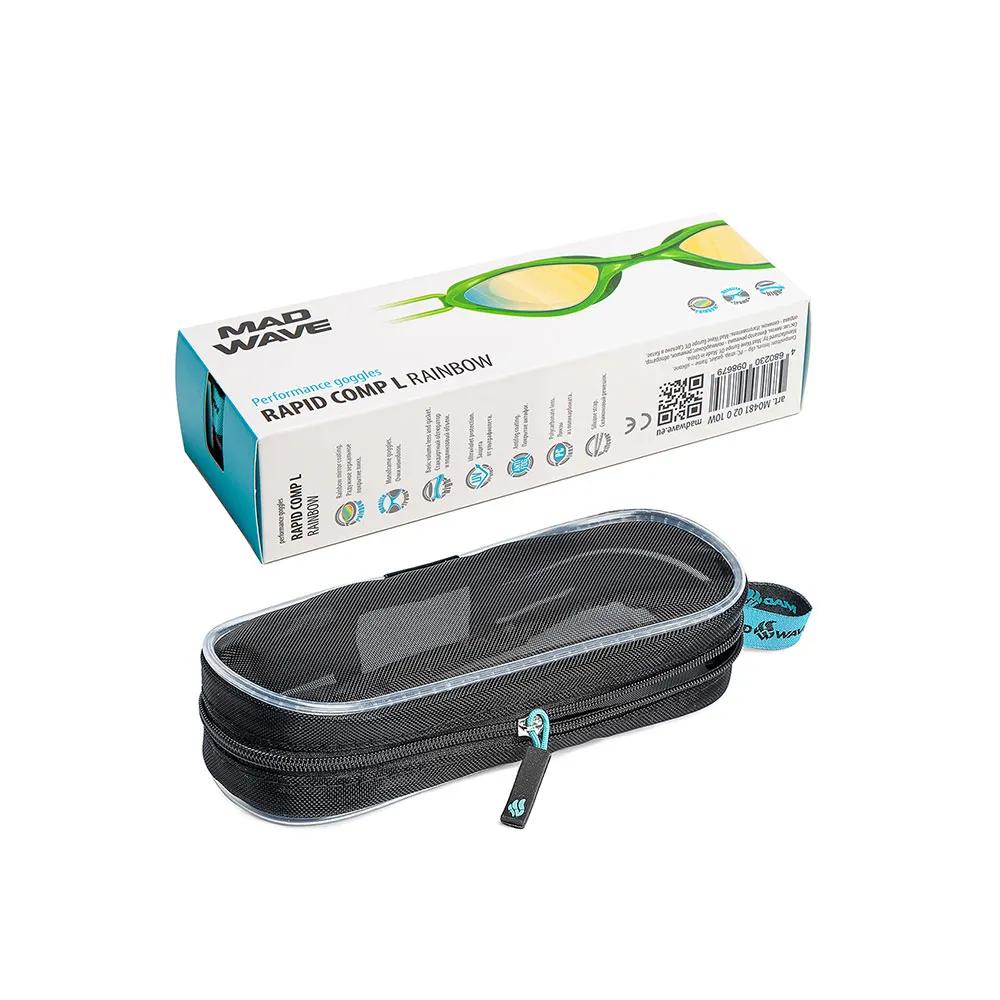 Madwave Пластиковые очки для плавания с зеркальным покрытием Rapid COMP L Rainbow
