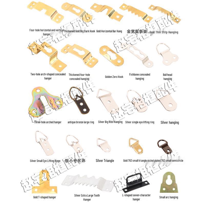 Черный зубчатый подвес для рам для картин маслом - Тонкая односторонняя полоска для фотостен и дисплеев