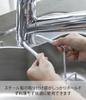 Yamazaki Tower 4390 Держатель для губки на кран Двойной Белый Сталь Силикон Органайзер для кухонной раковины Прибл. 6 x 16 15,5 см