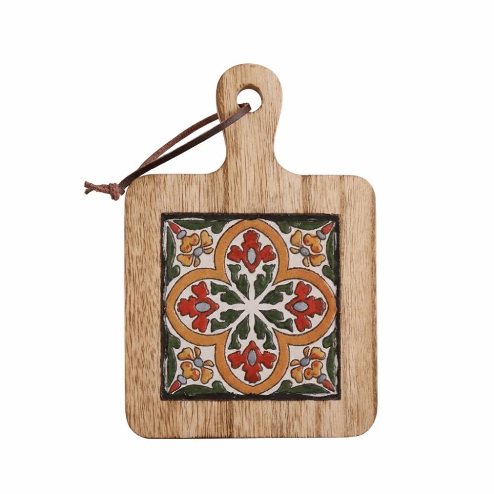 Retro Wood Coaster Heat Resistant Wooden Placemat Pots and Pans Table Protector Dining Table