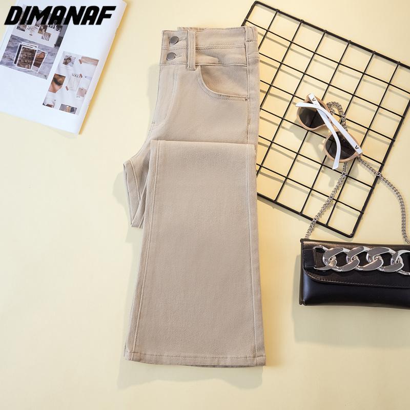 DIMANAF 2023 Большие размеры весенние брюки женские эластичные брюки свободные повседневные расклешенные женские шаровары брюки 4XL