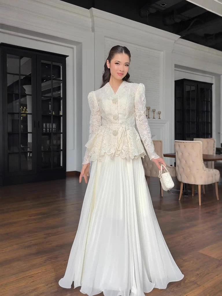 Элегантный комплект платья с длинным рукавом на Осень 2025 - Европейский и Американский Стиль